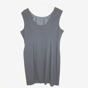 Rafaella Womens Black Sz 18W Scoop Neck Ruched‎ Side Zipper Sleeveless Dress